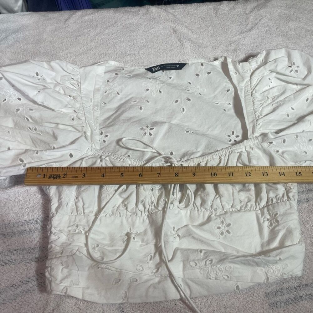 (A3)Zara Top with openwork embroidery from, size M - Picture 15 of 16